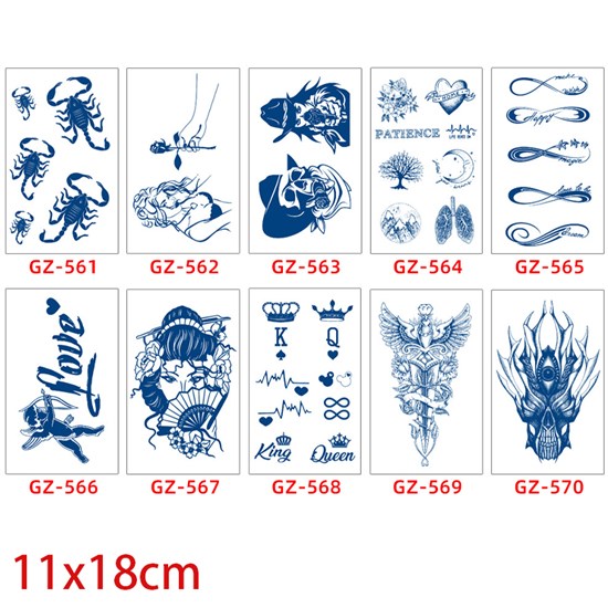 Gothic Scorpion Temporary Tattoos Stickers Set