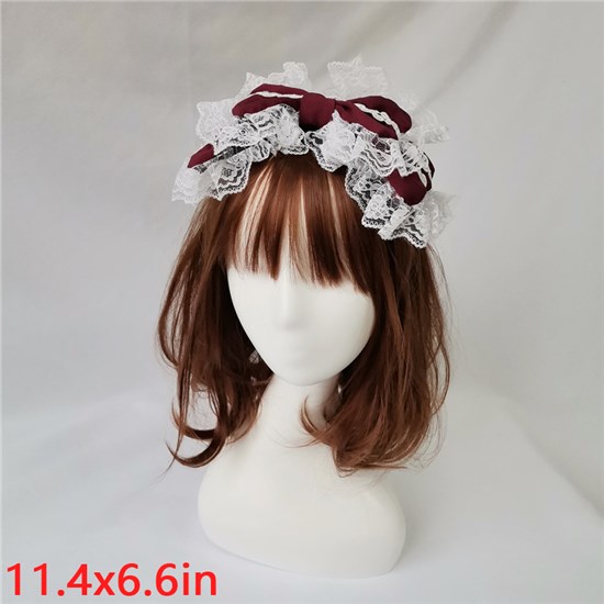 Lolita Lace Headband Bow Hair Hoop Cosplay