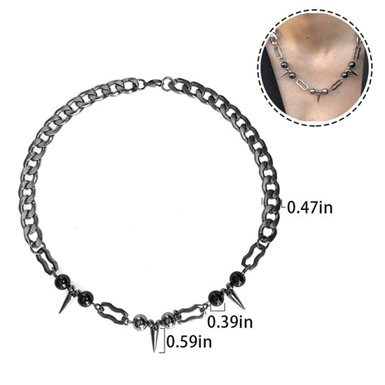 Gothic Stainless Steel Necklace Punk Choker