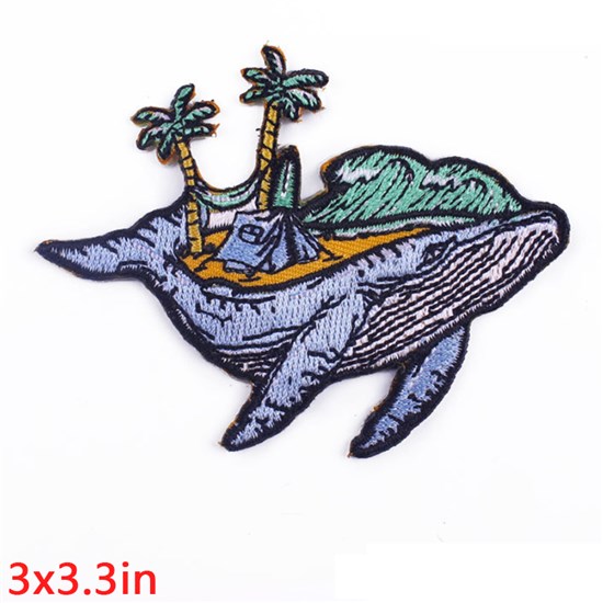 Whale Embroidered Badge Patch