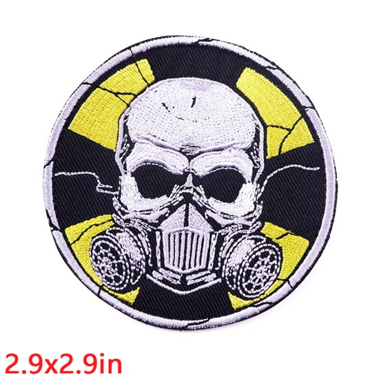 Gothic Skull Embroidered Badge Patch