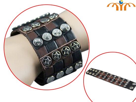 Gothic Leather Wristband