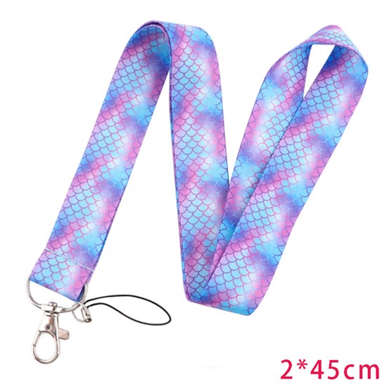 Mermaid Printed Keychain Lanyard