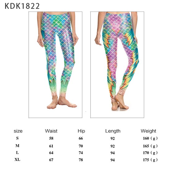 Women's Mermaid Leggings Yoga Pants