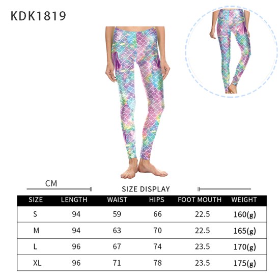 Mermaid Women's Printed Leggings Yoga Pants