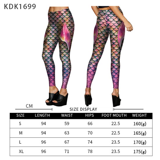 Mermaid Women's Printed Leggings Yoga Pants