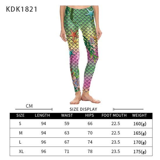 Mermaid Women's Printed Leggings Yoga Pants