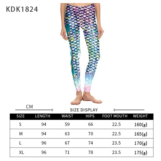 Mermaid Women's Printed Leggings Yoga Pants