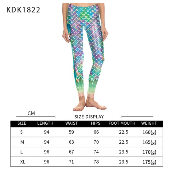 Mermaid Women's Printed Leggings Yoga Pants
