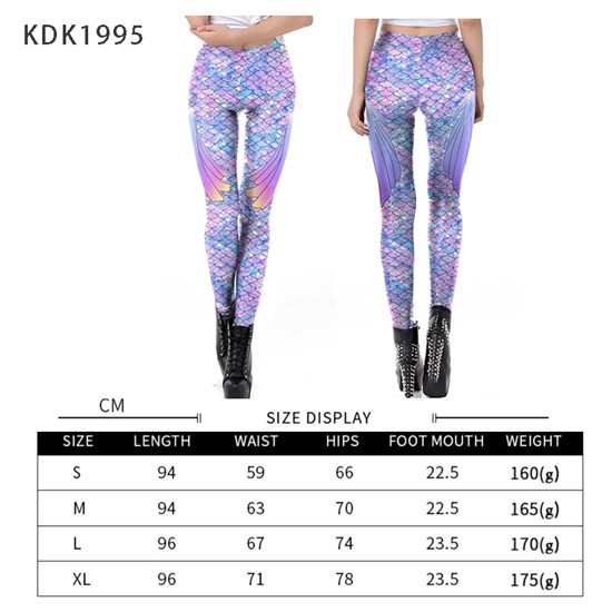 Mermaid Women's Printed Leggings Yoga Pants