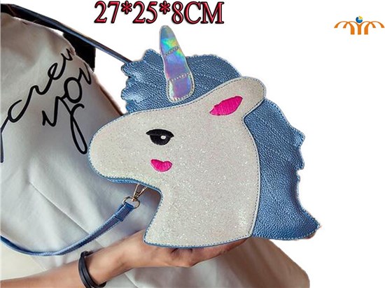Anime Unicorn PU Leather Shoulder Bag