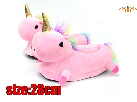 Anime Unicorn Pink Plush Slipper