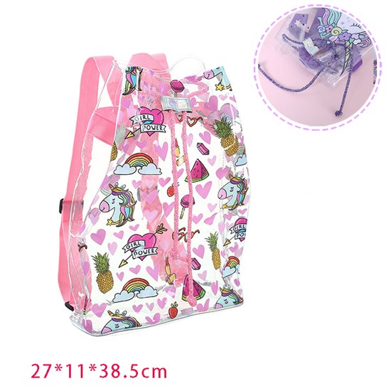 Unicorn Transparent Backpack Bag