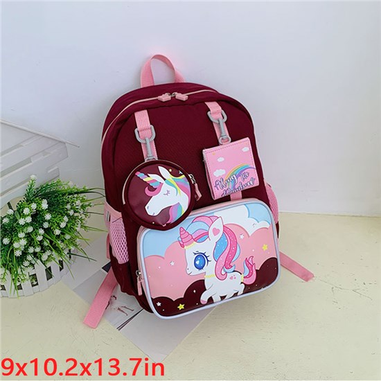 Kids Unicorn Canvas Backpack for Girls Cute School Bag