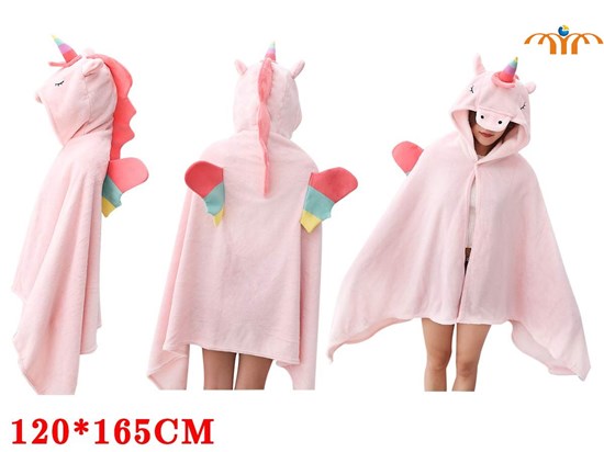 Anime Unicorn Hooded Blanket