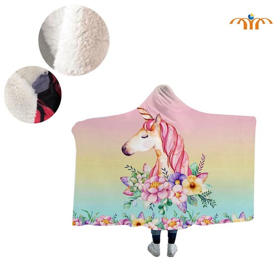 Anime Unicorn Plush Blanket