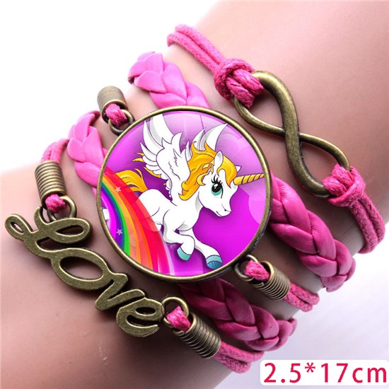Unicorn Braided Leather Bracelets