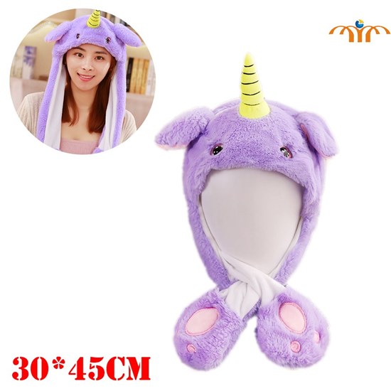 Anime Unicorn Air Sacs Inside Paws Hat