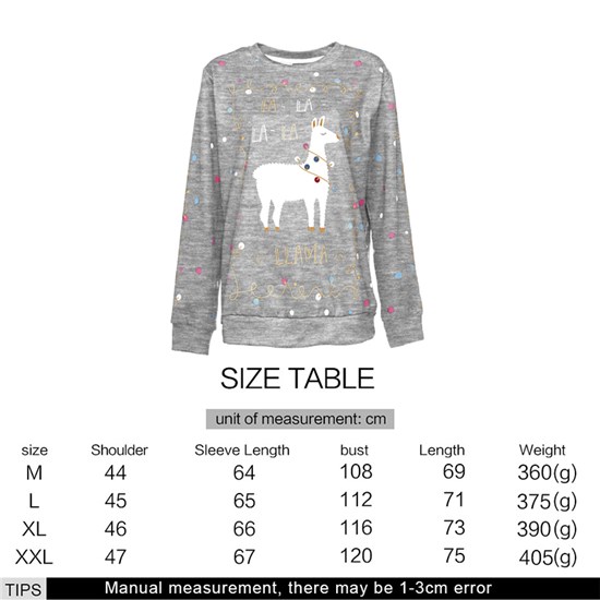 Alpaca Llama Christmas Grey Hoodie T Shirt Top