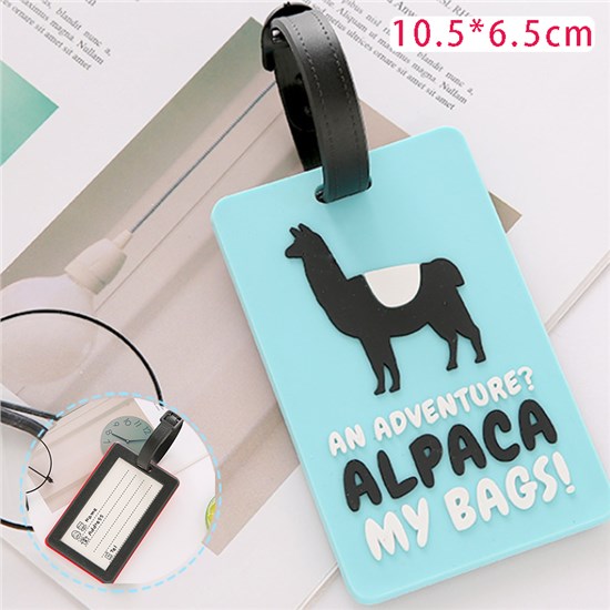 Alpaca Luggage ID Tag for Suitcases on Vacations or Backpacks