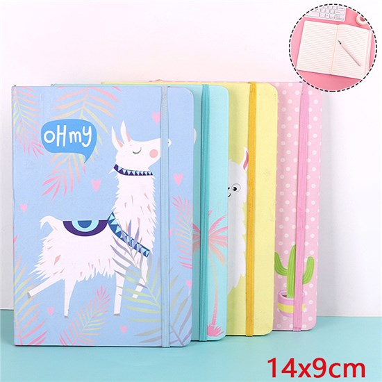Alpaca Llama Hardcover Notebooks Note Book Set