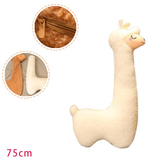 Soft White Alpaca Llama Lamb Toy Stuffed Animal Cushion Plush Doll 