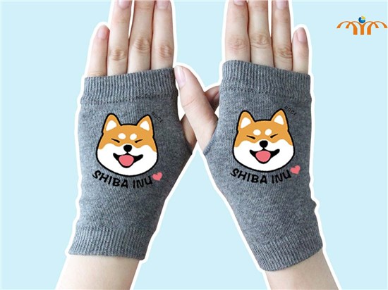 Shiba Inu Knitting Gloves