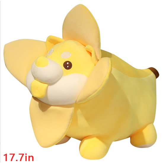 Cute Banana Shiba Inu Dog Soft Plush Stuffed Animal Toy