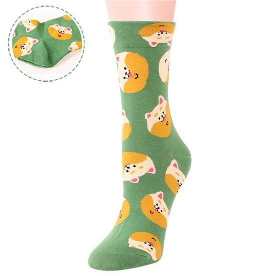 Shiba Inu Womens Dog Socks Cute Animal Cotton Ankle Sock Funny Colorful Novelty Sox Women Gift