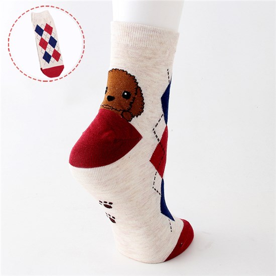 Labrador Womens Dog Socks Cute Animal Cotton Ankle Sock Funny Colorful Novelty Sox Women Gift