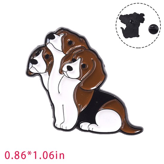 Cute Cartoon Animal Schnauzer Enamel Pin Brooch