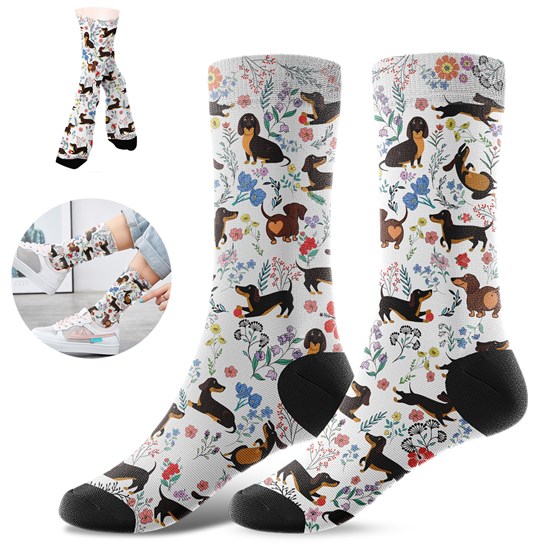 Cute Novelty Cozy Dachshund Socks Funny Cotton Socks