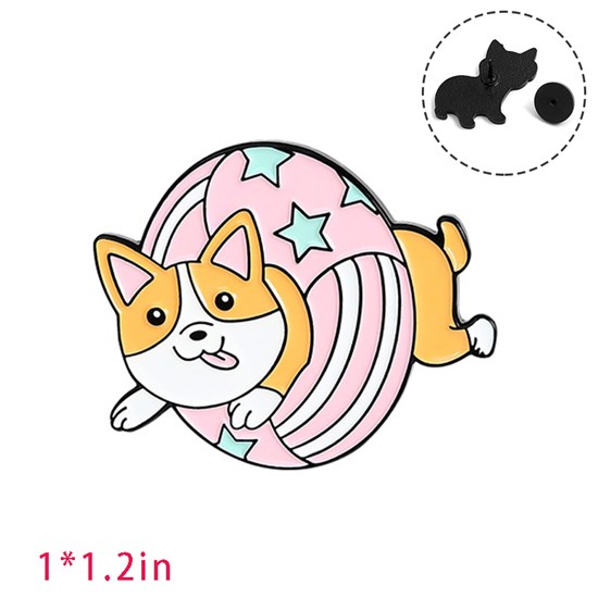 Cute Cartoon Animal Corgi Enamel Pin Brooch