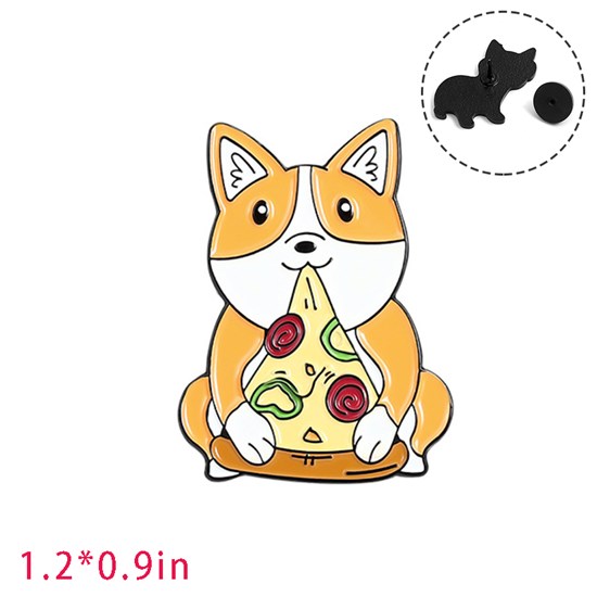 Cute Cartoon Animal Corgi Enamel Pin Brooch