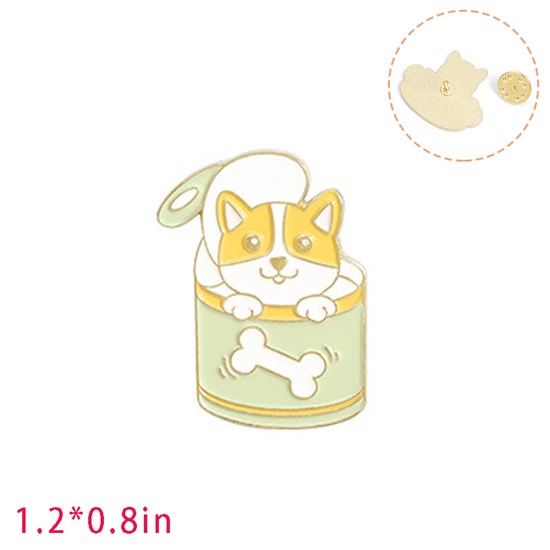 Cute Cartoon Animal Corgi Enamel Pin Brooch