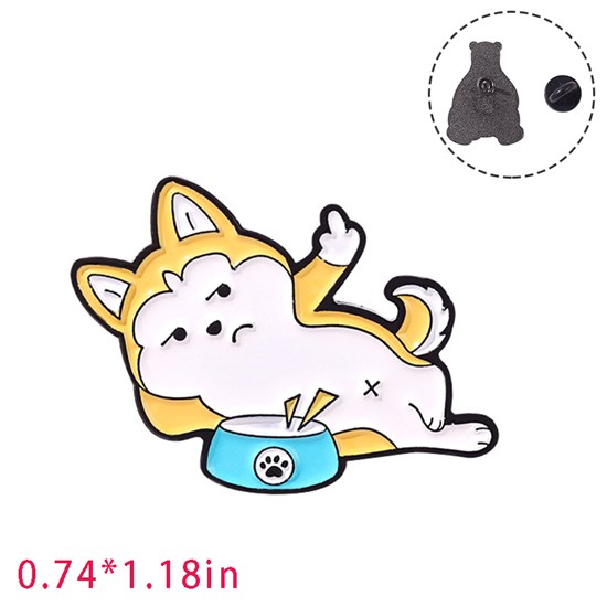 Cute Cartoon Animal Corgi Enamel Pin Brooch