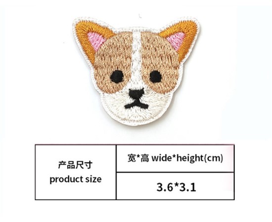 Corgi Embroidered Patch For Clothes DIY Accessories