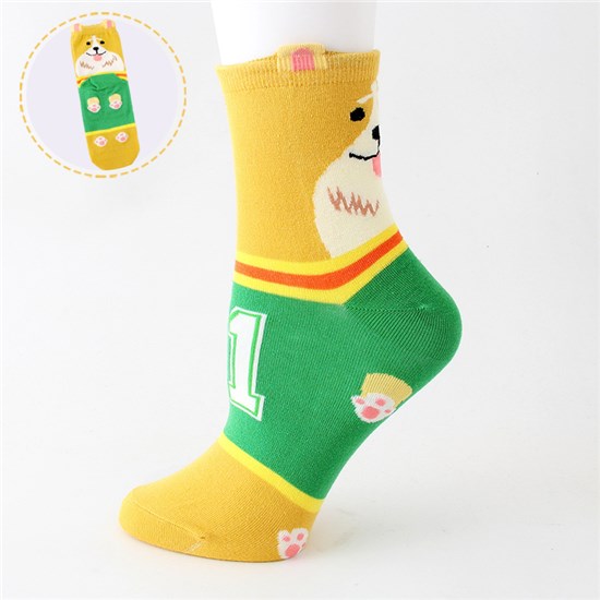 Corgi Womens Dog Socks Cute Animal Cotton Ankle Sock Funny Colorful Novelty Sox Women Gift