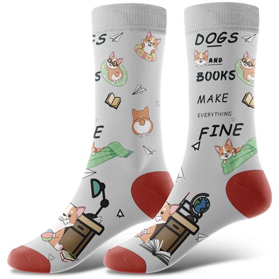 Novelty Corgi Dog Socks Funny Animal Socks