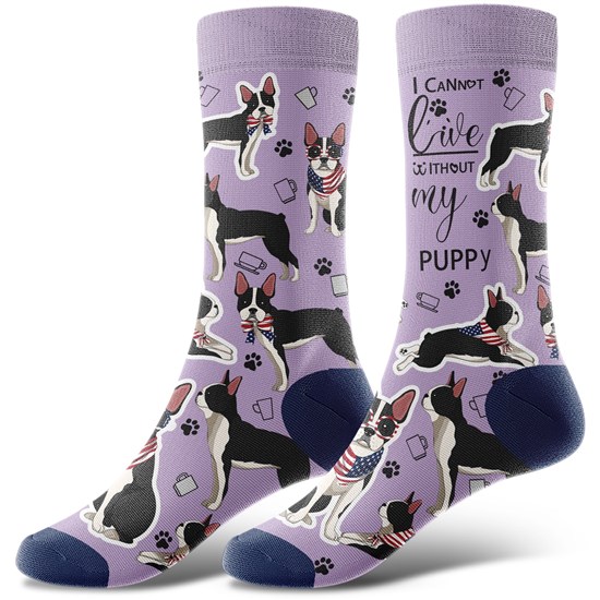 Novelty Boston Terrier Socks Funny Pet Dog Socks