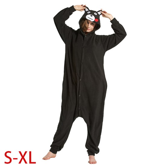 Cartoon Black Bear Adult Kigurumi Onesie Cosplay Animal Jumpsuit Costume