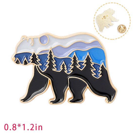Bear Enamel Brooch Pin for Jackets Backpacks Cloths Funny Animals Badge Pin for Women/Men