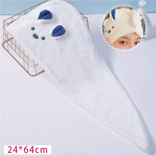 Polar Bear Hair Dry Hat Hair Towel 