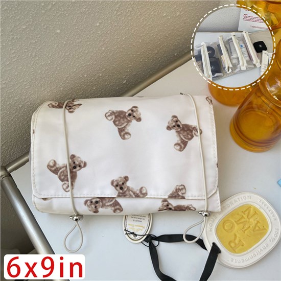 Cute Bear Travel Makeup Bag Nylon Toiletry Bag