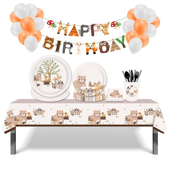 Cute Bear Party Supplies,Bear Birthday Decorations