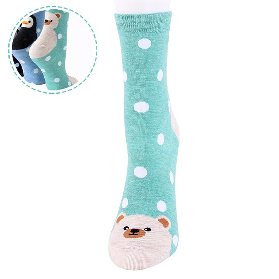 Womens Polar Bear Socks Cute Animal Cotton Ankle Sock Funny Colorful Novelty Sox Women Gift