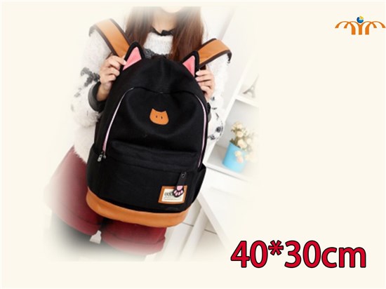 Anime Individuality Cat Canvas Backpack Bag