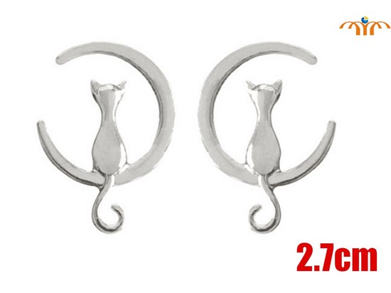 Anime Cat Silver Alloy Earring