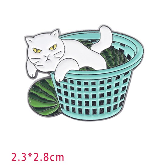Cat Cute Enamel Brooch Pin for Jackets Backpacks Cloths Funny Animals Badge Pin for Women/Men
