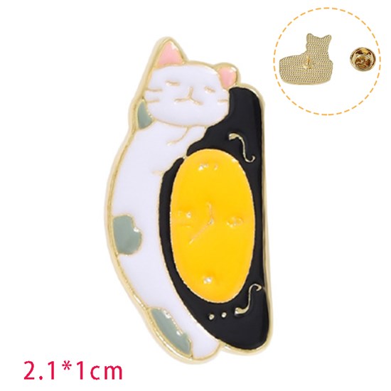 Cute Cat Cartoon Brooch Pin Enamel Brooches Lapel Pin Badge for Women Girls Children for Clothing Bag Decor